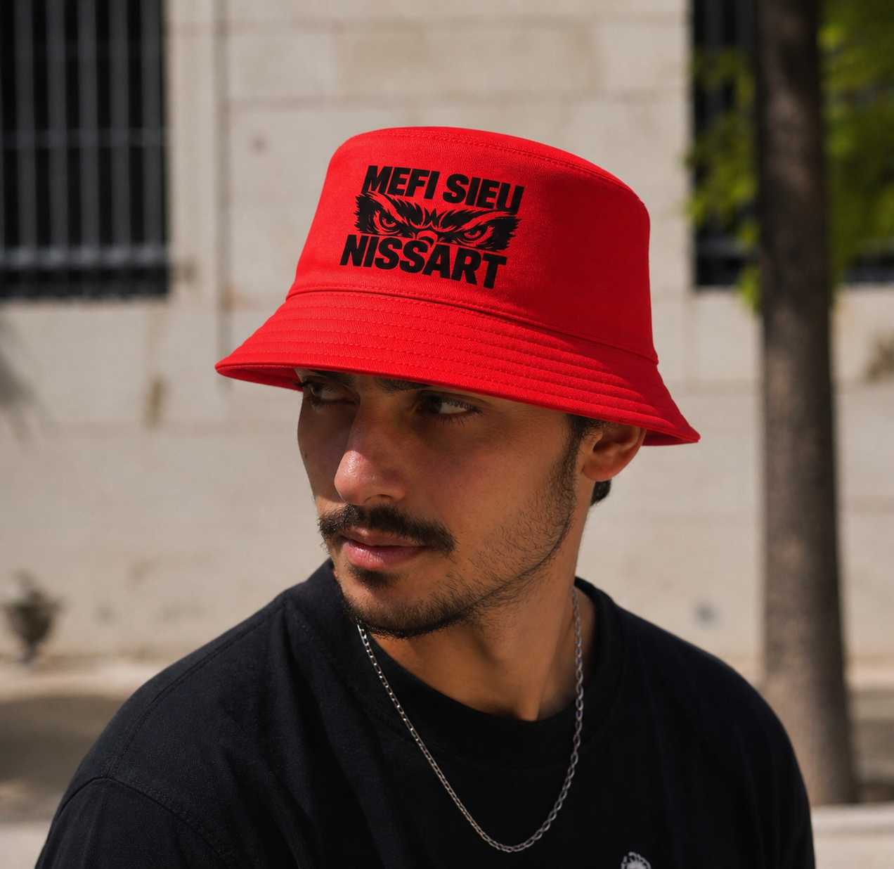 Bob réversible ( Rouge & noir ) - MEFI SIEU NISSART.